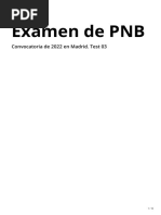 Examen de PNB. Convocatoria de 2022 en Madrid. Test 03