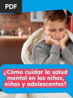 ¿Cómo Cuidar La Salud Mental en Los Niños, Niñas y Adolescentes?