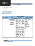 4° Grado - Actividad Del Dia 10 de Junio