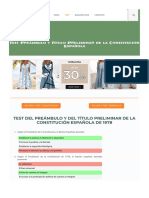 Test Del Preámbulo y Título Preliminar Constitución Española de 1978. Preparació
