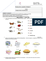 Evaluación Sumativa Unidad 3 4tos Inglés