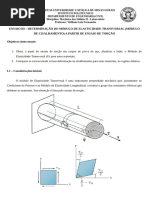 Ensaio Iii - Determinação Do Módulo de Elasticidade Transversal (Módulo de Cisalhamento) A Partir de Ensaio de Torção Objetivos Deste Ensaio