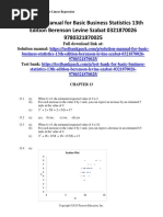 Basic Business Statistics 13th Edition Berenson Solutions Manual Download