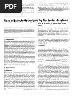 Rate of Starch-Hydrolysis by Bacterial Amylase