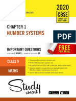 Class 9 Maths Chapter 1 Number Systems Most Important Questions-1