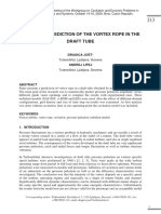 Numerical Prediction of The Vortex Rope in The Draft Tube: Dragica Jošt Andrej Lipej