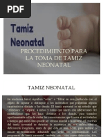 Procedimiento para La Toma de Tamiz Neonatal - 102634