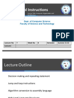 Fall 22-23 COA Lecture-6 (A) Flow Control Instructions