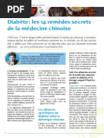 Diabète-Les 14 Remèdes Secrets de La Médecine Chinoise