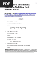 Introduction To Environmental Engineering 5th Edition Davis Solutions Manual 1