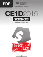 Evaluation Certificative - CE1D - Sciences - 2015 - Dossier Enseignant Et Guide Correction - Annulé (Ressource 12093)