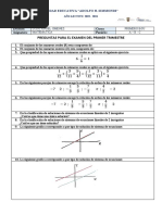 Cuestionario 1 Trimestre Matemática 1ro Bgu