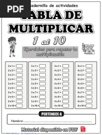 Tabla Multipl I Car