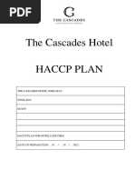 HACCP Plan Example