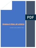 Trabajo Final Lengua Hecho Antoino García Jiménez 4ºa