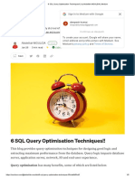 6 SQL Query Optimisation Techniques!! - by Abdelilah MOULIDA - Medium