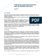 A.M. 112 - Reglamento para El Cobro de Importes Por Los Procedimientos Previstos en El Art. 138 de La Ley Orgánica de Salud 1