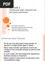 MASS TRANSFER Coefficient and Inter Phase Mass Transfer