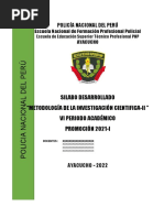 2 Silabo DESARROLLADO Metodologia Investigación II Set Dic 22