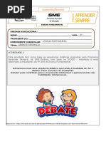 Atividade 1 - Debate Regrado - 5° Ano - Iii Bimestre