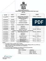 First Term Timetable