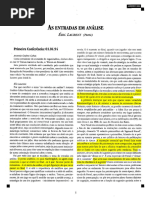 OP. 12 - LAURENT, Éric. As Entradas em Análise