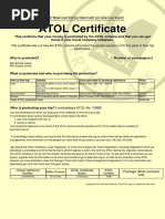 ATOL Certificate