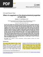 Effect of Coagulant On Physcicochemical Tofu-2019