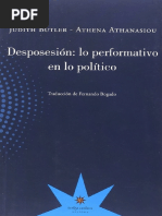 Butler Athanasiou Desposesión Lo Performativo en Lo Político XIII La Promesa Política de La Performatividad