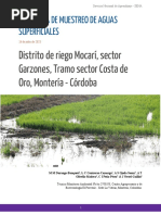 Programa de Muestreo Distrito de Riego Mocarí - Corales Delta