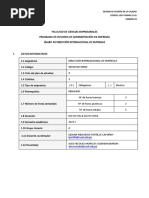 Silabo 2023-I Dirección Internacional de Empresas A