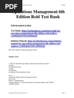 Operations Management 6th Edition Reid Test Bank Download