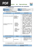 SesióndeAprendizaje 2A Accidentes Gramaticales Del Sustantivo