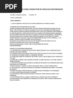 El Ser Humano Como Conductor de Vehiculos Motorizados