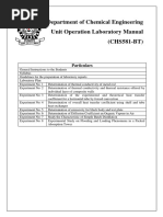 Unit Operation Laboratory Manual (CHS581-BT)