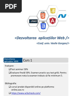 Dezvoltarea Aplicatiilor Web