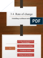 3.4. Rate of Change: Modelling Rectilinear Motion