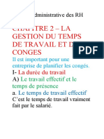 La Gestion Du Temps de Travail Et Des Conges Def