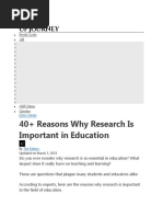 The Importance of Research Facts