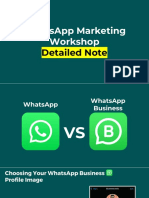 Day 1 - Detailed Notes - WhatsApp Marketing Workshop