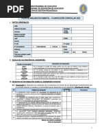 Ficha de Análisis Documental en Planificación Curricular 2023 Final