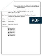 COMPLEX ANALYSIS 2 Mark