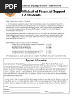 Affidavit of Financial Support