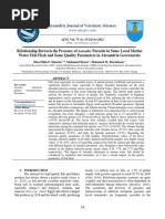 Relationship Between The Presence of Anisakis Parasite in Some Local Marine Water Fish Flesh and Some Quality Parameters in Alexandria Governorate