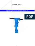 Operating Manual and Spare Parts List: Hand Held Rock Drill