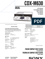 Service Manual: Fm/Am Compact Disc Player FM/MW/LW Compact Disc Player