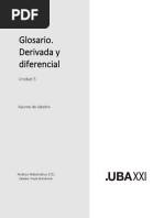 U3. Glosario. Derivada y Diferencial - Análisis Matemático 72 - 1C - 2023