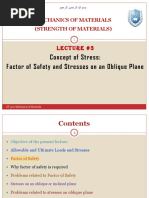 CE 302-Lecture-3 - Concept of Stress-Factor of Safety and Stresses On An Oblique Plane