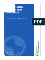 Rehabilitación Centrada en La Comunidad. WCPT