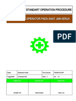 SHE SOP Pergantian Operator Pada Saat Jam Kerja